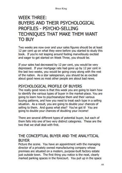 Page 44 - Psycho Selling, © Bruce King